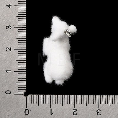 Flocking Opaque Resin Pendants RESI-G123-01B-1