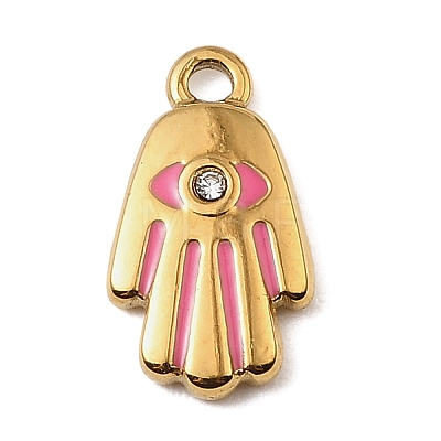 304 Stainless Steel Enamel Pendants STAS-Z199-01G-02-1