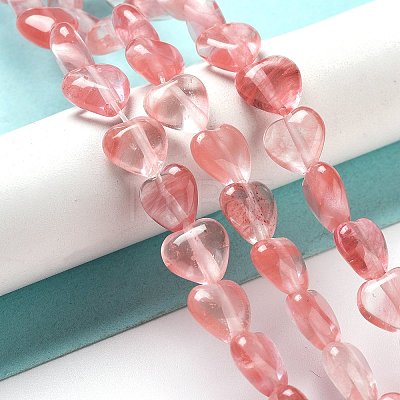 Cherry Quartz Glass Beads Strands G-P528-C01-01-1