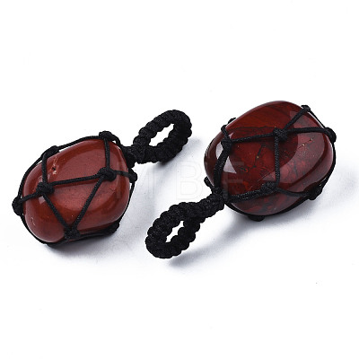 Natural Red Agate Pendants G-N0326-93E-1