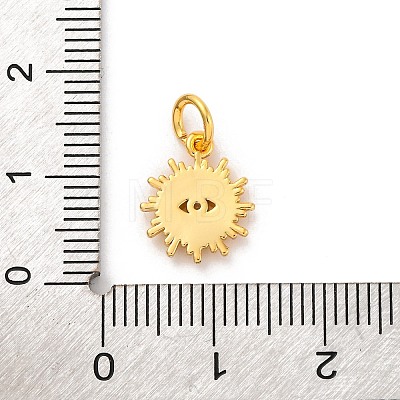 Brass Micro Pave Cubic Zirconia Charms KK-U033-04G-01-1