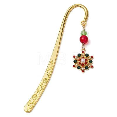 Christmas Theme Alloy  Hook Bookmarks AJEW-JK00334-1