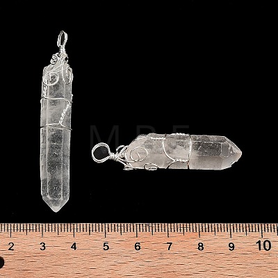 Natural Quartz Crystal Big Pointed Pendants G-P253-01S-01-1