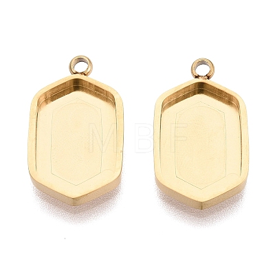 304 Stainless Steel Pendant Cabochon Component STAS-Q113-24B-G-1