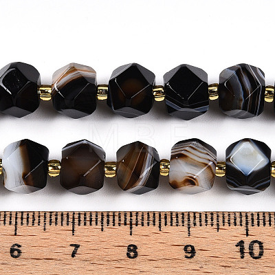 Natural Black Agate(Dyed & Heated) Beads Strands G-T140-09C-1