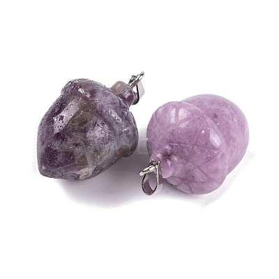 Natural Lepidolite Pendants G-Q172-08P-04-1