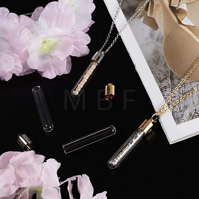 Glass Bottle Pendants GLAA-PH0007-48P-1