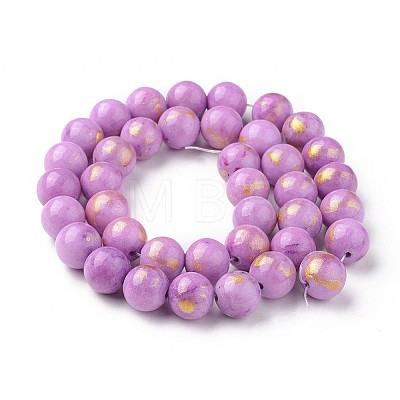 Natural Mashan Jade Beads Strands G-F670-A09-8mm-1