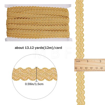Polyester Wavy Lace Ribbons OCOR-WH0082-21B-1