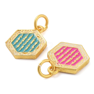 Alloy Enamel Pendants ENAM-M008-02G-1