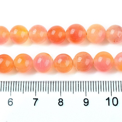 Dyed Natural White Jade Beads Strands G-T138-8mm-210-32-1