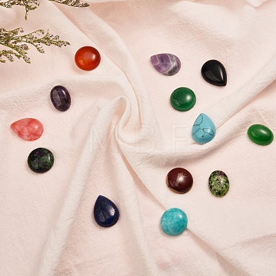24Pcs 24 Style Natural & Synthetic Stone Cabochons G-SZ0001-68-1
