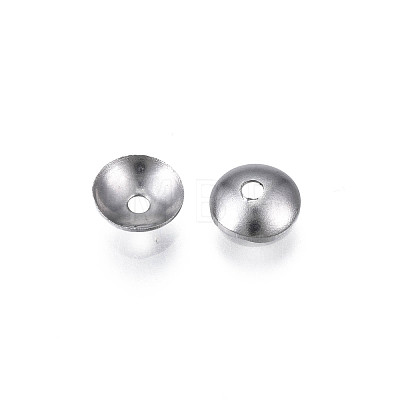 304 Stainless Steel Bead Caps STAS-S057-48A-P-1