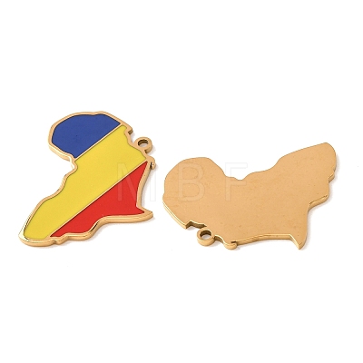 304 Stainless Steel & Enamel Pendants SA-CBA6ECE-01G-G01-1