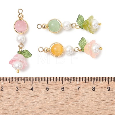 5Pcs Handmade Lampwork Pendants PALLOY-TA00397-1