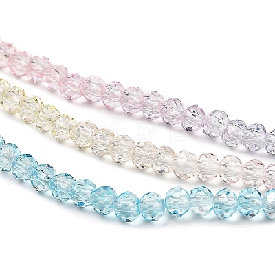 Transparent Painted Glass Beads Strands DGLA-A034-T1mm-A21-1