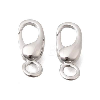 Brass Lobster Claw Clasps KK-C255-10P-1