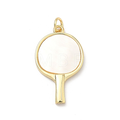 Natural Shell Pendants KK-P345-67G-1