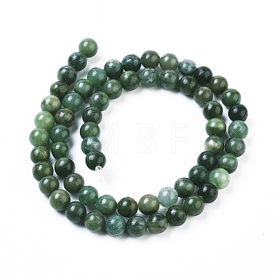Natural African Jade Beads Strands G-K091-6mm-1