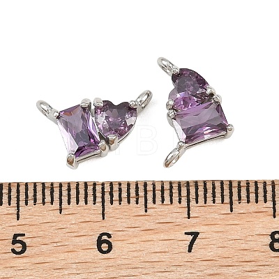 Brass Pave Cubic Zirconia Charms CU-CBA6A75-04P-05-1