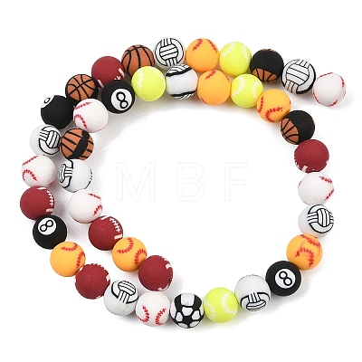 Handmade Polymer Clay Beads Strands PY-CBAEC33-01G-1