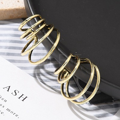 Brass Cuff Earrings for Women EJEW-U036-03G-1