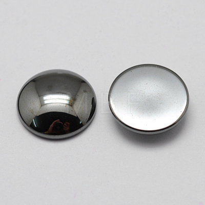 Non-magnetic Synthetic Hematite Cabochons X-G-P162-05-10mm-1