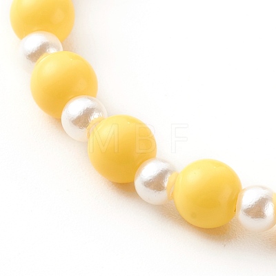 Opaque Acrylic Stretch Beaded Bracelets for Kids BJEW-JB06230-1