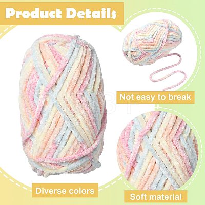 Soft Crocheting Polyester Yarn YCOR-FZC0001-01B-1