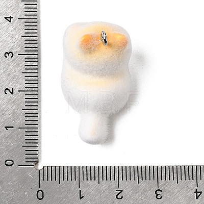 Flocking Opaque Resin Pendants RESI-G123-01X-1