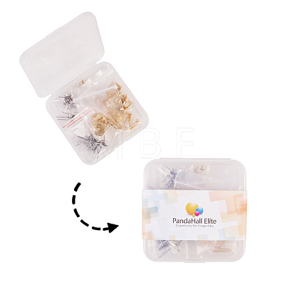 304 Stainless Steel Stud Earring Components STAS-PH0004-09-1