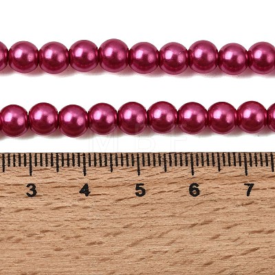 Eco-Friendly Dyed Glass Pearl Round Beads Strands HY-A008-6mm-RB058-1