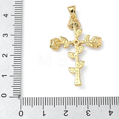 Brass Micro Pave Cubic Zirconia Pendants KK-L257-10G-1