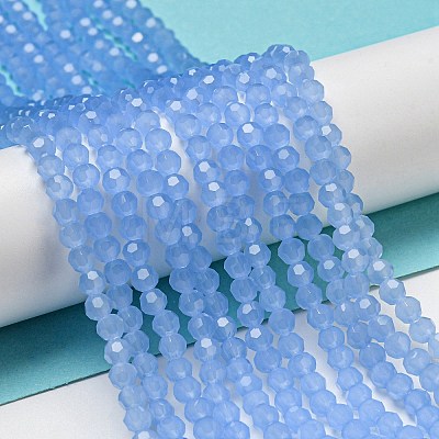 Imitation Jade Glass Beads Stands X-EGLA-A035-J4mm-D03-1