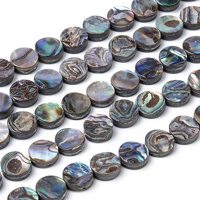 Natural Abalone Shell/Paua Shell Beads Strands X-SSHEL-G003-5-8x3mm-1