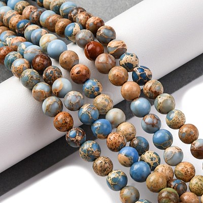 Dyed Natural Regalite/Imperial Jasper/Sea Sediment Jasper Beads Strands G-B124-C02-15-1