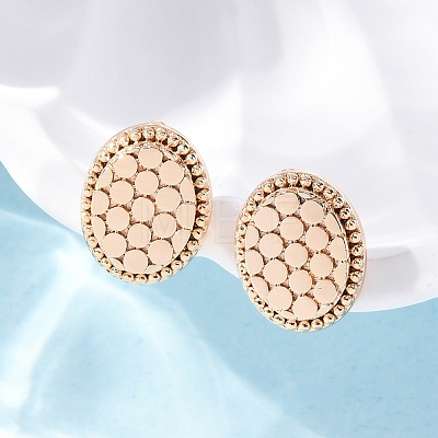 Brass Stud Earrings EJEW-D288-06G-1