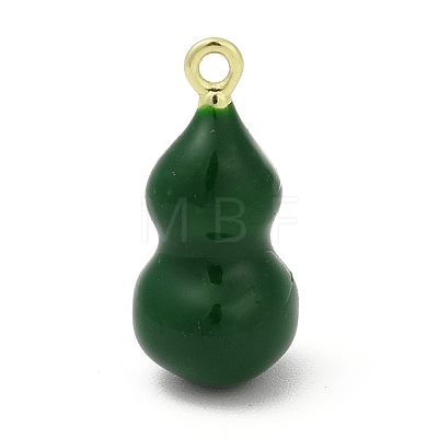 Gourd Brass Enamel Pendants KK-G526-20G-1