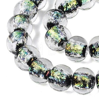 Handmade Foil Glass Beads Strands FOIL-Q002-01A-03-1
