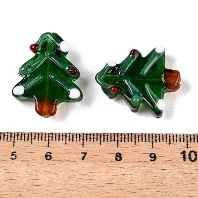 Christmas Themed Handmade Lampwork Beads XMAS-PW0001-201F-1