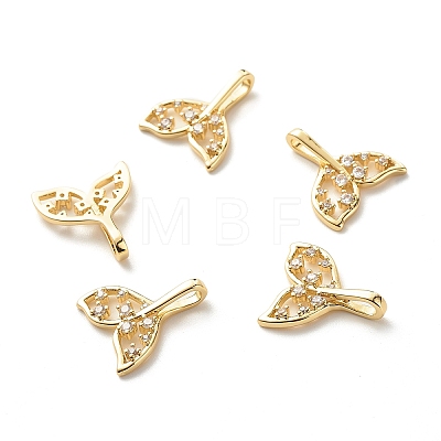 Eco-Friendly Brass Clear Micro Pave Cubic Zirconia Pendants X-KK-G405-02G-RS-1