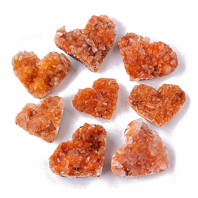 Heart Natural Drusy Citrine Display Decorations PW-WGAA3BE-02-1