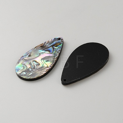 Natural Paua Shell/Abalone Shell Pendants SHEL-WH0008-09B-1