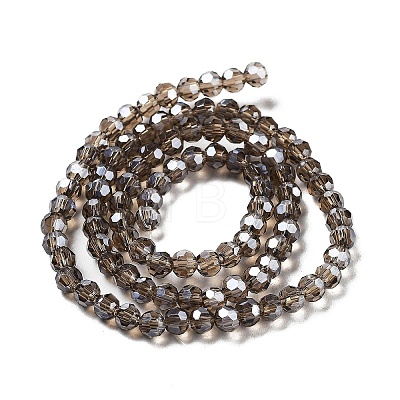 Electroplate Transparent Glass Beads Strands X-EGLA-A035-T4mm-A16-1
