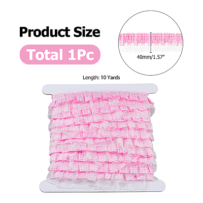 10 Yards Polyester Lace Ribbons SRIB-OC0001-13B-1