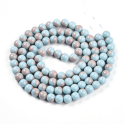 Baking Paint Glass Beads X1-DGLA-N012-8mm-06-1