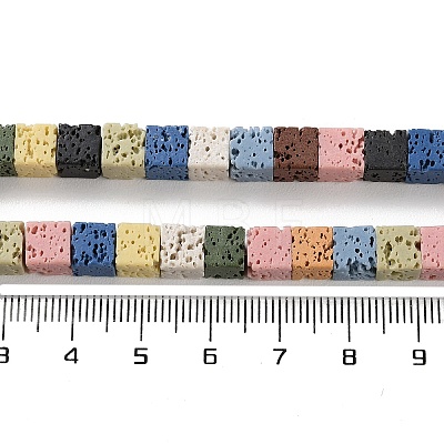 Synthetic Lava Rock Dyed Beads Strands G-H311-02B-05-1