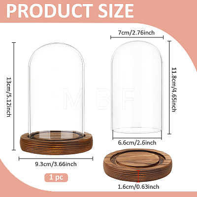 Arch Glass Dome Cover AJEW-WH0596-866A-01-1