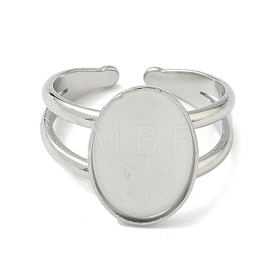 304 Stainless Steel Cuff Rings Components STAS-Z138-02P-02-1