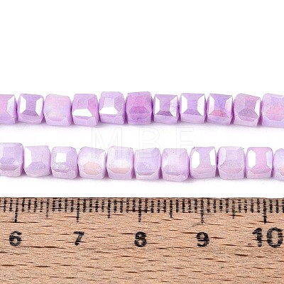 Anti-Tarnish Electroplate Glass Beads Strands GLAA-T025-4mm-10E-1